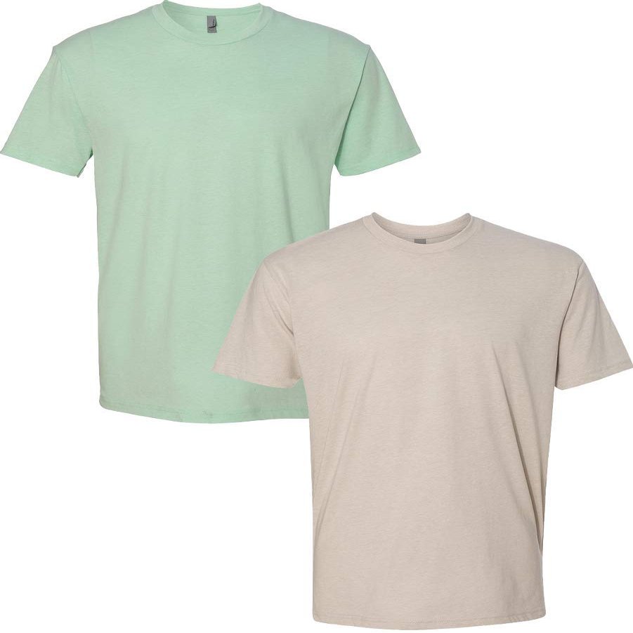 Next Level N6210 Premium Fitted CVC Crew Tee 2-Pack XL Mint-Sand