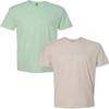 Next Level N6210 Premium Fitted CVC Crew Tee 2-Pack XL Mint-Sand view 1