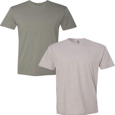 Next Level N6210 Premium Fitted CVC Crew Tee 2-Pack XL Stone-Silk
