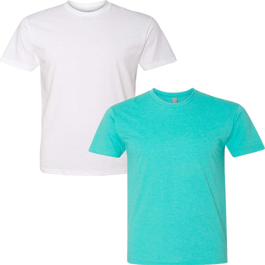 Next Level N6210 Premium Fitted CVC Crew Tee 2-Pack Large White-Tahiti