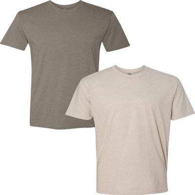 Next Level N6210 Premium Fitted CVC Crew Tee 2-Pack Large Warm-Sand