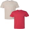Next Level N6210 Premium Fitted CVC Crew Tee 2-Pack Small Sand-Red view 1