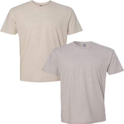 Next Level N6210 Premium Fitted CVC Crew Tee 2-Pack 2XL Sand-Silk
