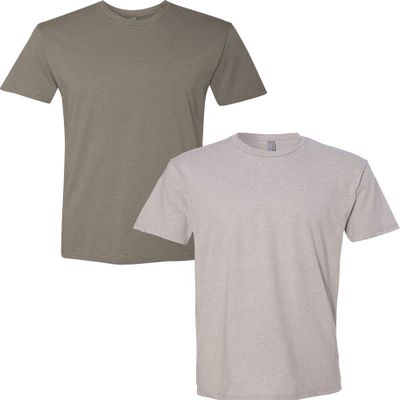 Next Level N6210 Premium Fitted CVC Crew Tee 2-Pack Large Warm-Silk