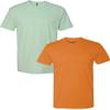 Next Level N6210 Premium Fitted CVC Crew Tee 2-Pack Large Mint-Orange view 1