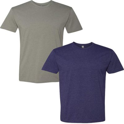 Next Level N6210 Premium Fitted CVC Crew Tee 2-Pack XL Stone-Storm