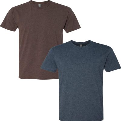 Next Level N6210 Premium Fitted CVC Crew Tee 2-Pack Large Espresso-Midnight