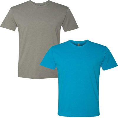 Next Level N6210 Premium Fitted CVC Crew Tee 2-Pack 2XL Stone-Turquoise