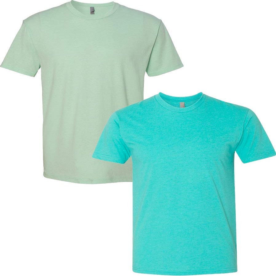 Next Level N6210 Premium Fitted CVC Crew Tee 2-Pack Large Mint-Tahiti