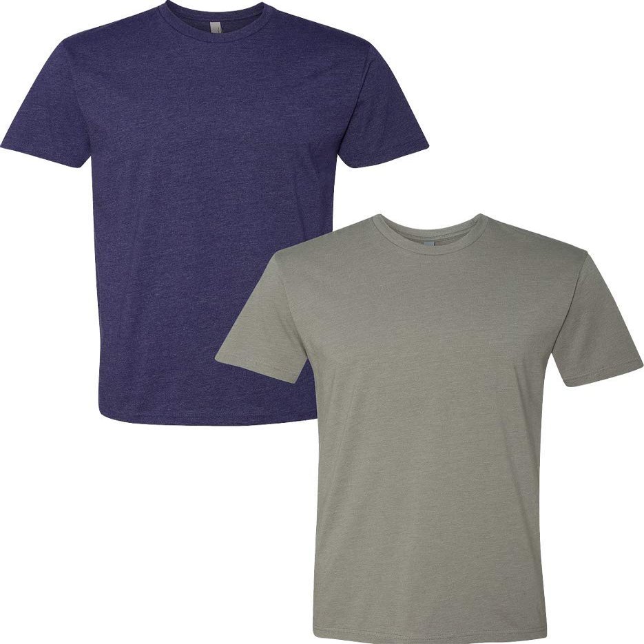 Next Level N6210 Premium Fitted CVC Crew Tee 2-Pack Large Storm-Stone