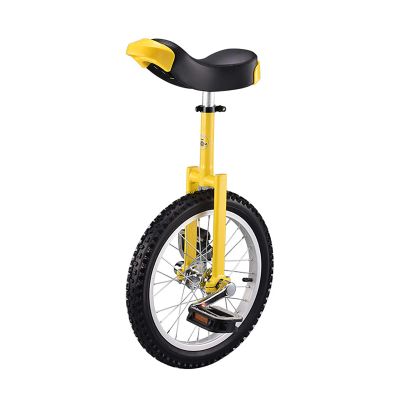 QWEASDF Unicycle, 16,18,20,24 Wheel Leakproof Butyl Tire Wheel Cycling Outdoor Sports Fitness Exercise Health, Unisex Heavy Duty Steel Frame and Alloy Wheel,Yellow,16