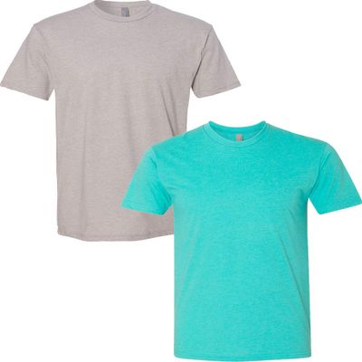 Next Level N6210 Premium Fitted CVC Crew Tee 2-Pack Medium Silk-Tahiti