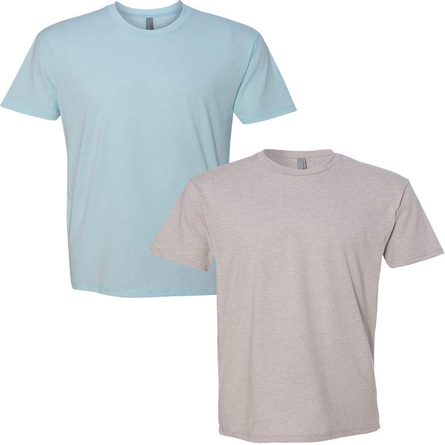 Next Level N6210 Premium Fitted CVC Crew Tee 2-Pack Medium Ice-Silk