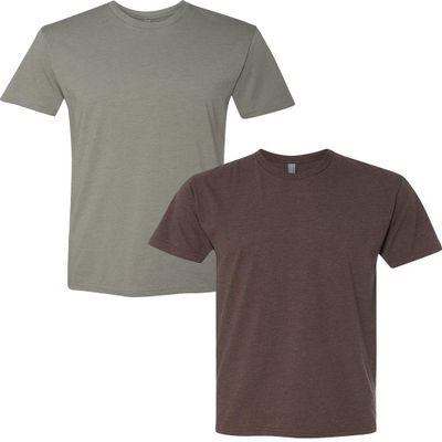 Next Level N6210 Premium Fitted CVC Crew Tee 2-Pack 2XL Stone-Espresso