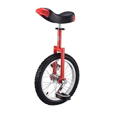 QWEASDF Unicycle, 16,18,20,24 Wheel Leakproof Butyl Tire Wheel Cycling Outdoor Sports Fitness Exercise Health, Unisex Heavy Duty Steel Frame and Alloy Wheel,Red,24