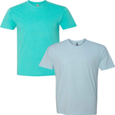 Next Level N6210 Premium Fitted CVC Crew Tee 2-Pack Medium Tahiti-Ice