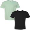 Next Level N6210 Premium Fitted CVC Crew Tee 2-Pack Large Mint-Black view 1