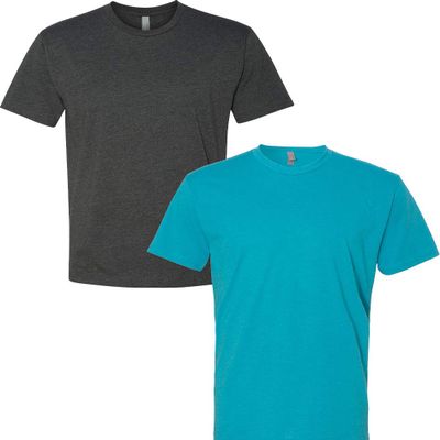 Next Level N6210 Premium Fitted CVC Crew Tee 2-Pack Medium Charcoal-Bondi