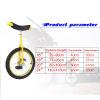 QWEASDF 16", 18", 20", 24", Wheel Unicycle, One Wheel Bike, Leakproof Butyl Tire Wheel Cycling Outdoor Sports Fitness Exercise Health,Blue,16 '' view 4