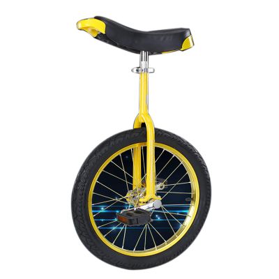 QWEASDF 16", 18", 20", 24", Wheel Unicycle, One Wheel Bike, Leakproof Butyl Tire Wheel Cycling Outdoor Sports Fitness Exercise Health,Yellow,18 ''