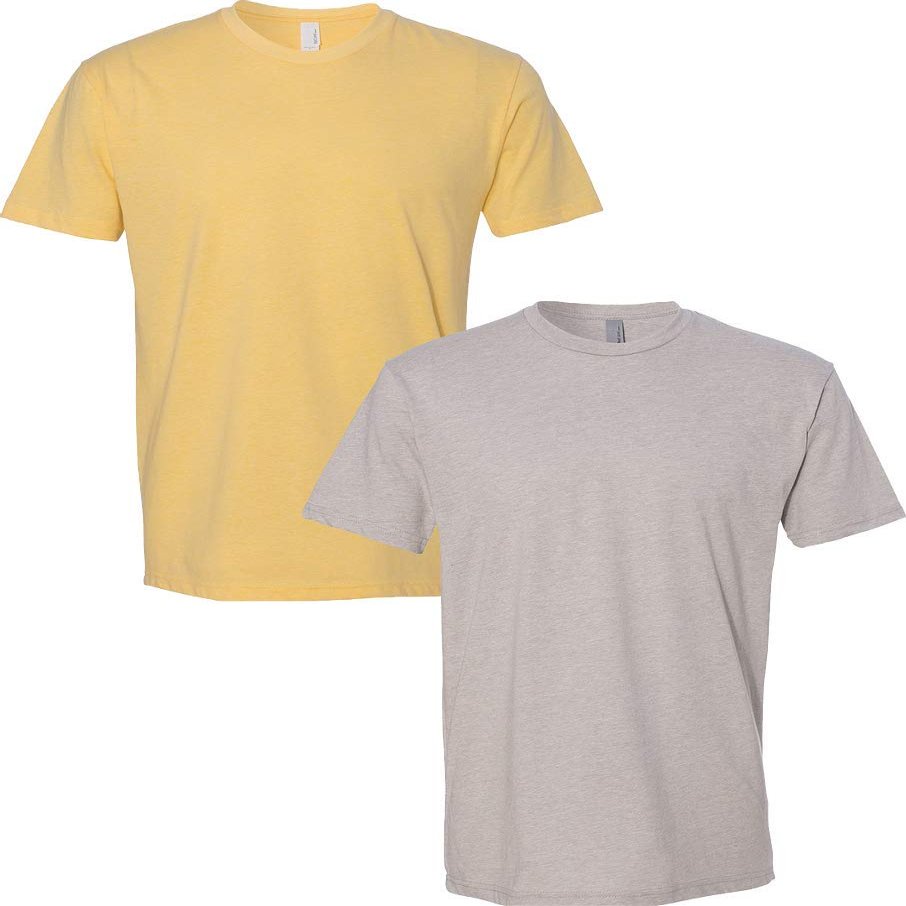 Next Level N6210 Premium Fitted CVC Crew Tee 2-Pack Medium Banana-Silk