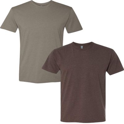 Next Level N6210 Premium Fitted CVC Crew Tee 2-Pack Large Warm-Espresso
