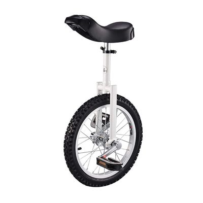 QWEASDF Unicycle, 16,18,20,24 Wheel Leakproof Butyl Tire Wheel Cycling Outdoor Sports Fitness Exercise Health, Unisex Heavy Duty Steel Frame and Alloy Wheel,White,20