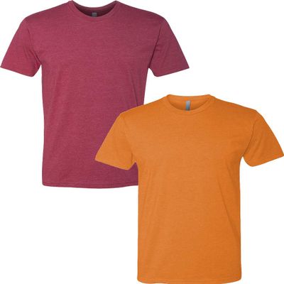 Next Level N6210 Premium Fitted CVC Crew Tee 2-Pack 2XL Cardinal-Orange