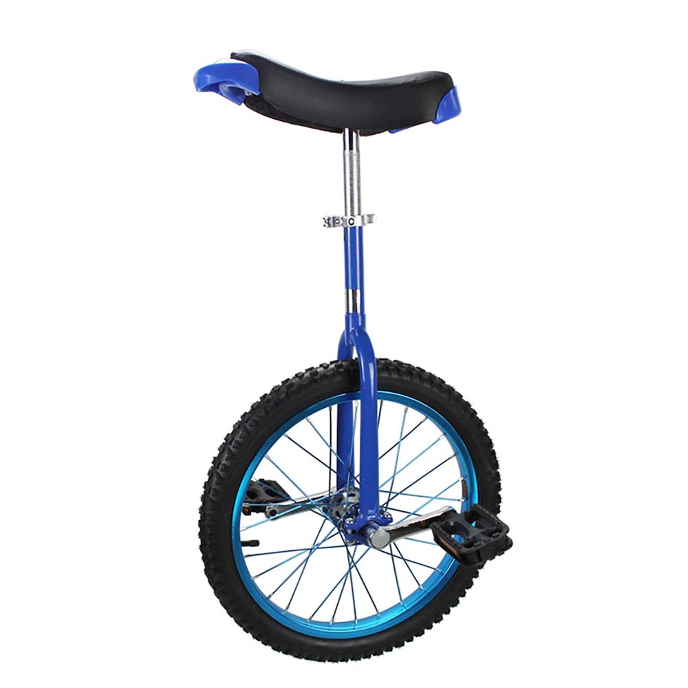 QWEASDF Unicycle, Skid Proof Wheel Unicycle Bike Mountain Tire Cycling Self Balancing Exercise Balance Cycling Bikes Cycling Outdoor Sports Fitness Exercise, 16,18,20,Blue,18
