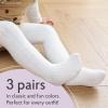 CozyWay Baby Boy Tights - Cable Knit Infant Leggings - Soft Cotton Baby Apparel for Boys & Girls - 0-3 Months, White Black Mustard, 3 Pack, Seamless view 3