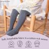 CozyWay Baby Boy Tights - Cable Knit Infant Leggings - Soft Cotton Baby Apparel for Boys & Girls - 0-3 Months, White Black Mustard, 3 Pack, Seamless view 4