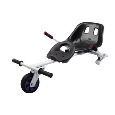 TGHY Hoverboard Seat Attachment Double-Person Go-Kart Transform Kit Hovercart Accessories Fits 6.5" 8" 10" Self Balancing Scooter Adjustable Frame,White