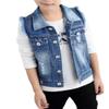 MYtodo Child Jacket Boy Sleeveless Vest Jeans Broken Hole Waistcoat (6-7 Years) view 3
