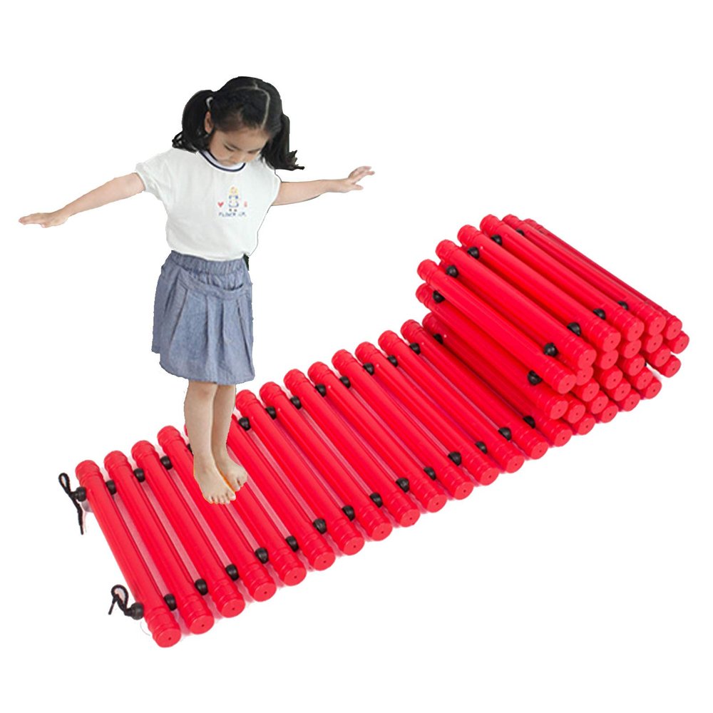 YJSD Tactile Balance Path Board, Kindergarten Balance Trail, Exercise Touch Beam Bridge Sensory Training Equipment, Promote Agility, Strength, Active Play