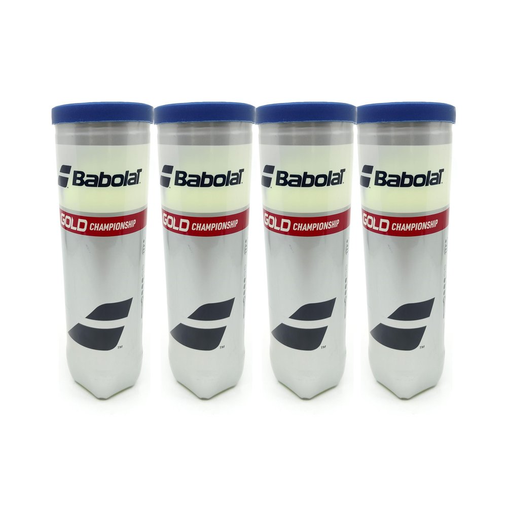 Babolat Gold Champiosnip Tennis Balls, 4 Cans | 12 Balls (3 Balls/Can)