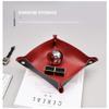 KHUY Jewelry Tray Organizer, Key Perfume Jewelry Trays for Entryway Table Key Bowl Jewelry Dish Tray Multifunctional Leather Perfume Necklace Coin Change Watches and Candy Trays view 3