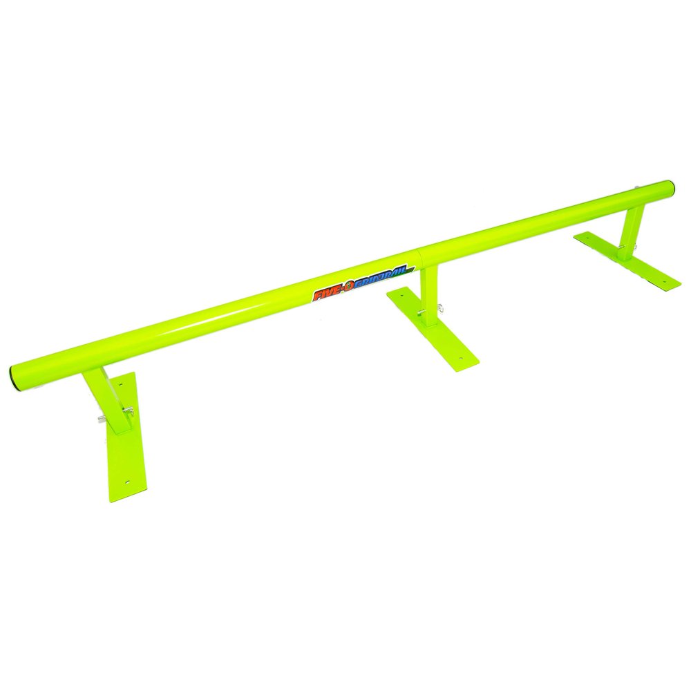 Ramptech Round Grind Rail (79" Long) - Weatherproof, Heavy-Duty Indoor and Outdoor DIY Skateboard Grindbox Kit - Portable Grindrails with Adjustable Height (11" - 15" Tall)