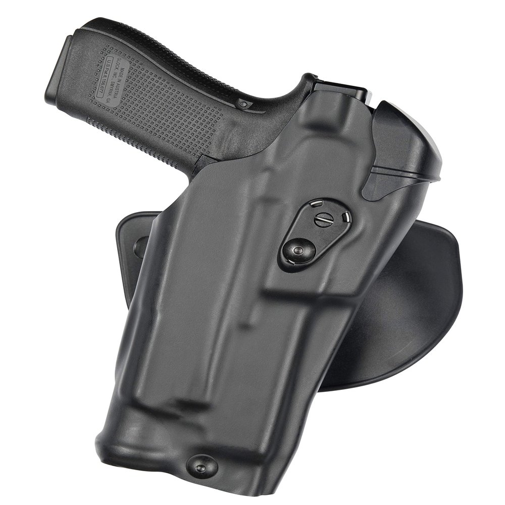 Safariland 6378RDS Automated Locking System Duty Holster, Red Dot Sight Compatible, STX Tactical Black, Right Hand, Fits: Glock 19/23 Surefire X300U