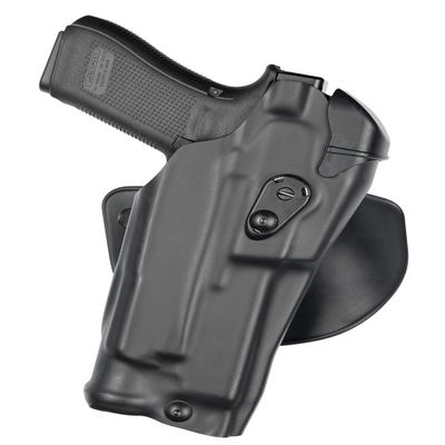 Safariland 6378RDS Automated Locking System Duty Holster, Red Dot Sight Compatible, STX Plain Black, Right Hand, Fits: Glock 17/22 Streamlight TLR 2