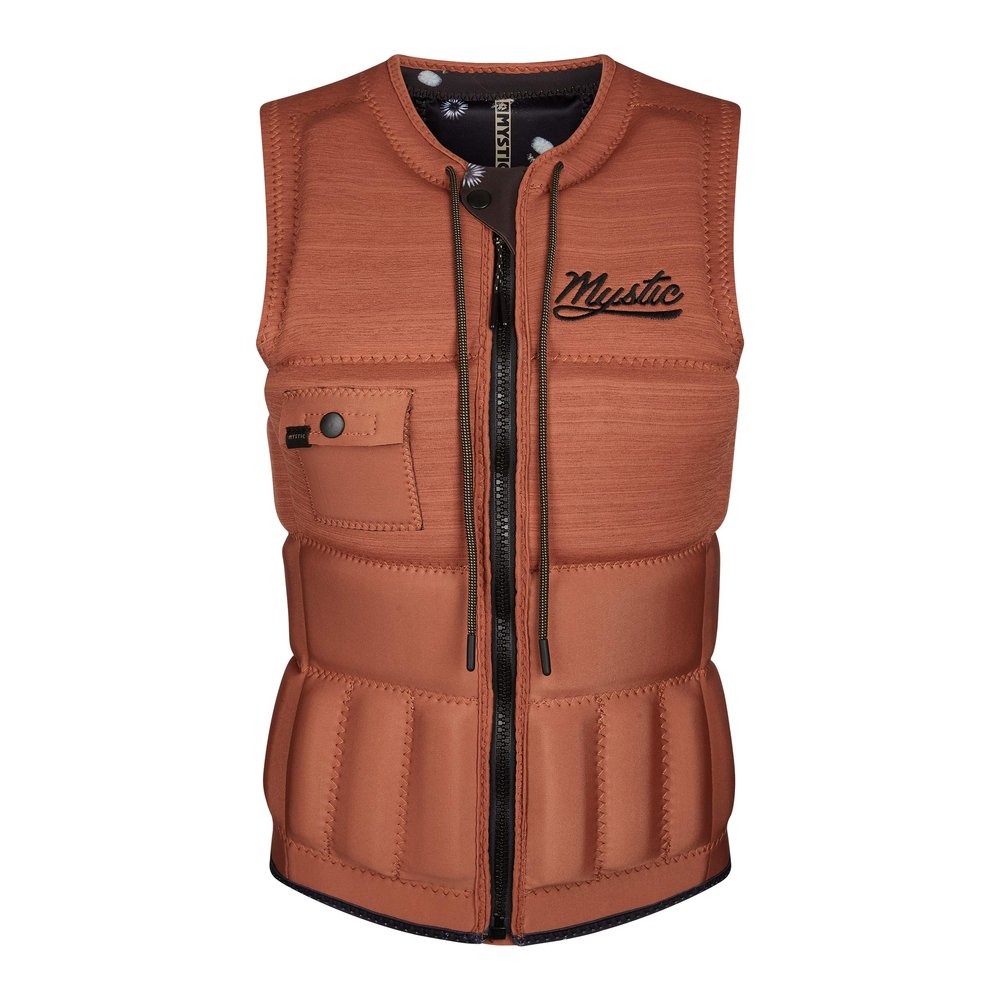 Mystic Womens Diva FZip Wakeboard Impact Vest - Rusty Red 200186 S
