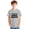 I Paused My Game to Be Here t Shirt Gamer Gifts Boys Gaming Funny Graphic Tees (US, Age, 10 Years, 12 Years, Light Gray) view 1