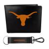 Siskiyou Sports NCAA Texas Longhorns Bi-fold Wallet & Strap Key Chain, Black, One Size view 1