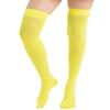 Lastclream Women Costume Thigh High Silk Stockings for Girls Over Knee Socks Cosplay Knee High Hosiery (Yellow) view 2