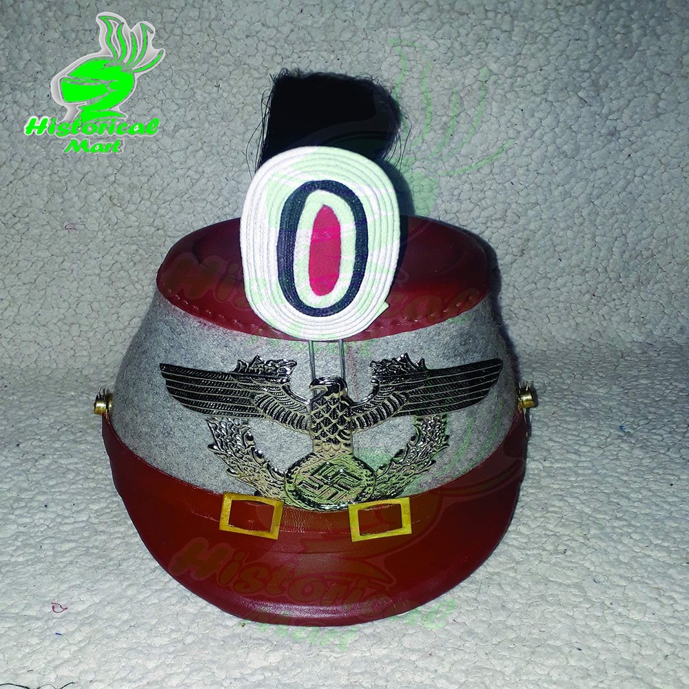 KEW HANDICRAFTS Parussian Shako Helmet for Officer Ranks of the Jagerbatallion Tschako helmet-C8