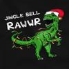 Tstars Christmas Shirt for Kids Jingle Bell Rawr T Rex Santa Toddler Kids Long Sleeve T-Shirt 3T Black view 2