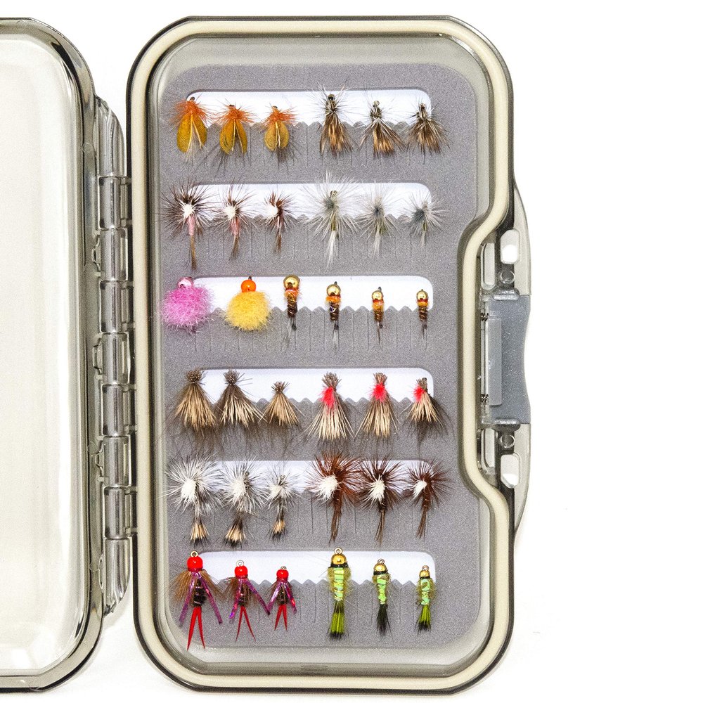 Superbe Flies 36 Favorite Fly Fishing Collection: Dry, Wet, and Nymphs Flies with 6 Tungsten Bead Nymphs