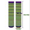 Lastclream Women Costume Thigh High Silk Stockings for Girls 80D Semi Opaque Over Knee Socks Cosplay Knee High Hosiery (Mardi Gras) view 3