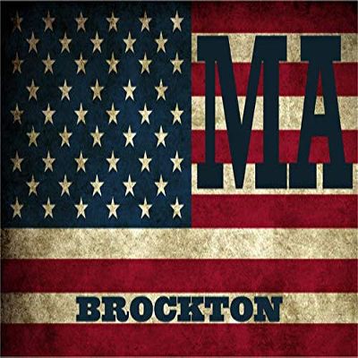 Brockton MA Massachusetts Plymouth County Vintage US Flag Decal Bumper Sticker 3M Vinyl 3" x 5"