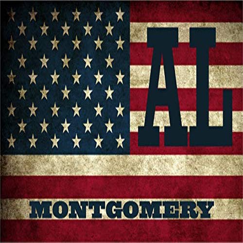 Montgomery AL Alabama Montgomery County Vintage US Flag Decal Bumper Sticker 3M Vinyl 3" x 5"