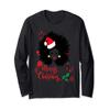 American African Christmas Santa Claus Long Sleeve T-Shirt view 1
